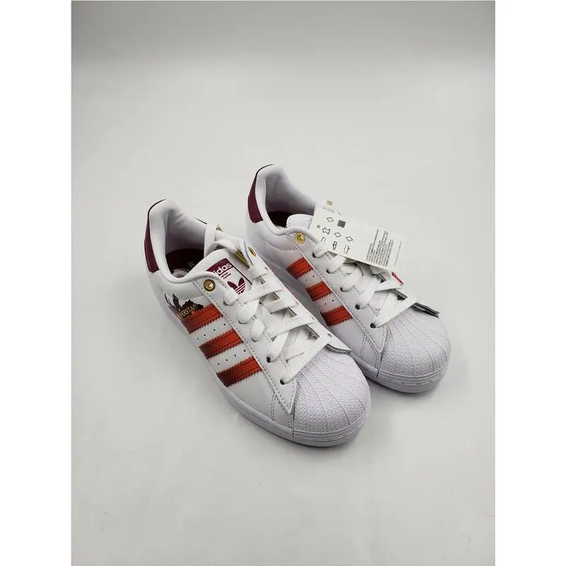 Adidas shoes - SUPERSTAR W - SUPERSTAR - FW2527 - WHITE BURNT ORANGE MAROON 0