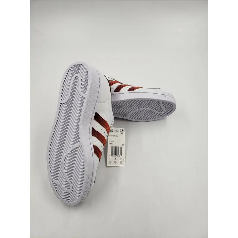 Adidas shoes - SUPERSTAR W - SUPERSTAR - FW2527 - WHITE BURNT ORANGE MAROON 2