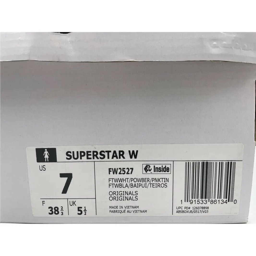 Adidas shoes - SUPERSTAR W - SUPERSTAR - FW2527 - WHITE BURNT ORANGE MAROON 3