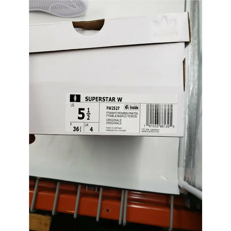 Adidas shoes - SUPERSTAR W - SUPERSTAR - FW2527 - WHITE BURNT ORANGE MAROON 3