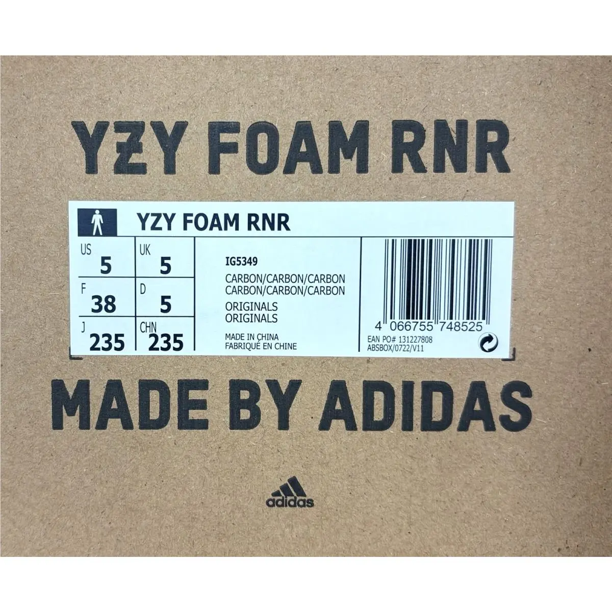 Adidas shoes - adidas Yeezy Foam RNR `Carbon` - IG5349 - Gray (UPC: 4066755748525) 13