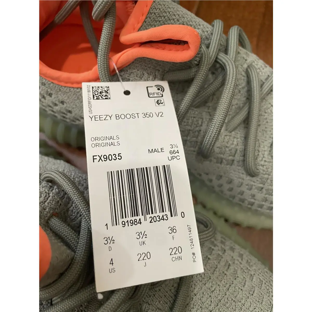 Adidas shoes - adidas Yeezy Boost 350 V2 - FX9035 - Desert Sage/Desert Sage/Desert Sage 3