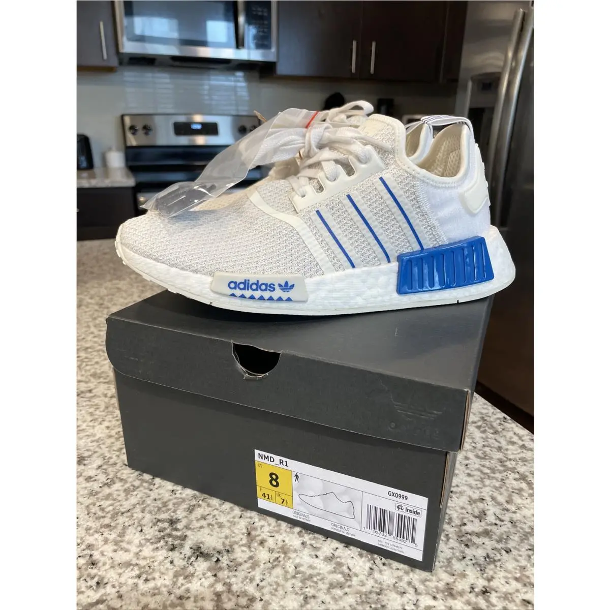 Adidas shoes - adidas NMD R1 - NMD - GX0999 - White / Blue Bird (UPC: 195732654987) 0