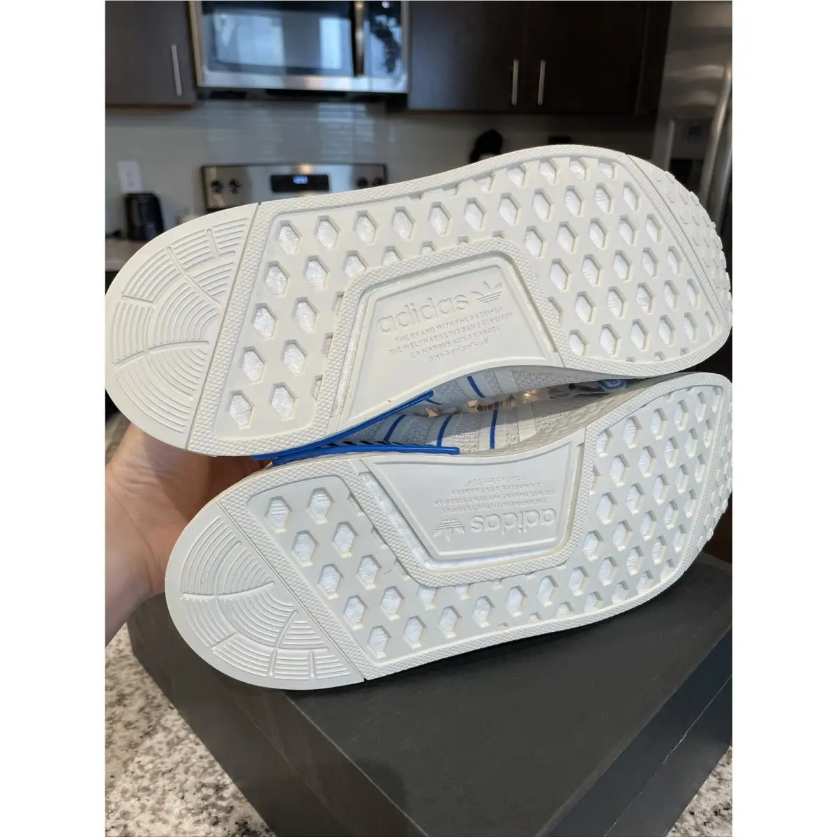 Adidas shoes - adidas NMD R1 - NMD - GX0999 - White / Blue Bird (UPC: 195732654987) 4