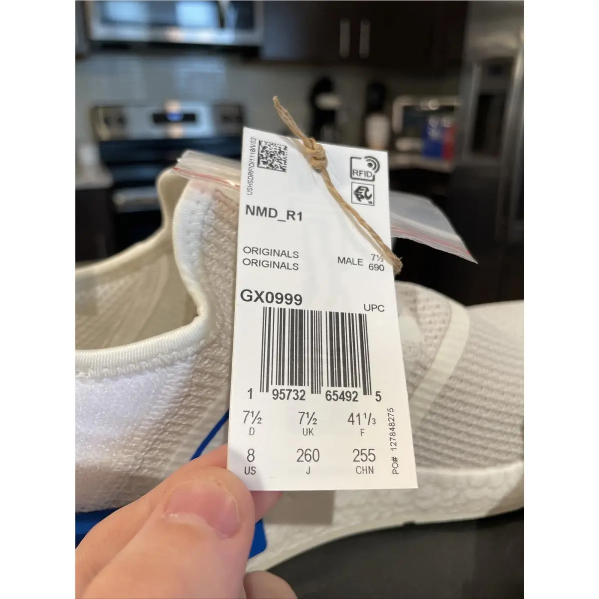 Adidas shoes - adidas NMD R1 - NMD - GX0999 - White / Blue Bird (UPC: 195732654987) 5