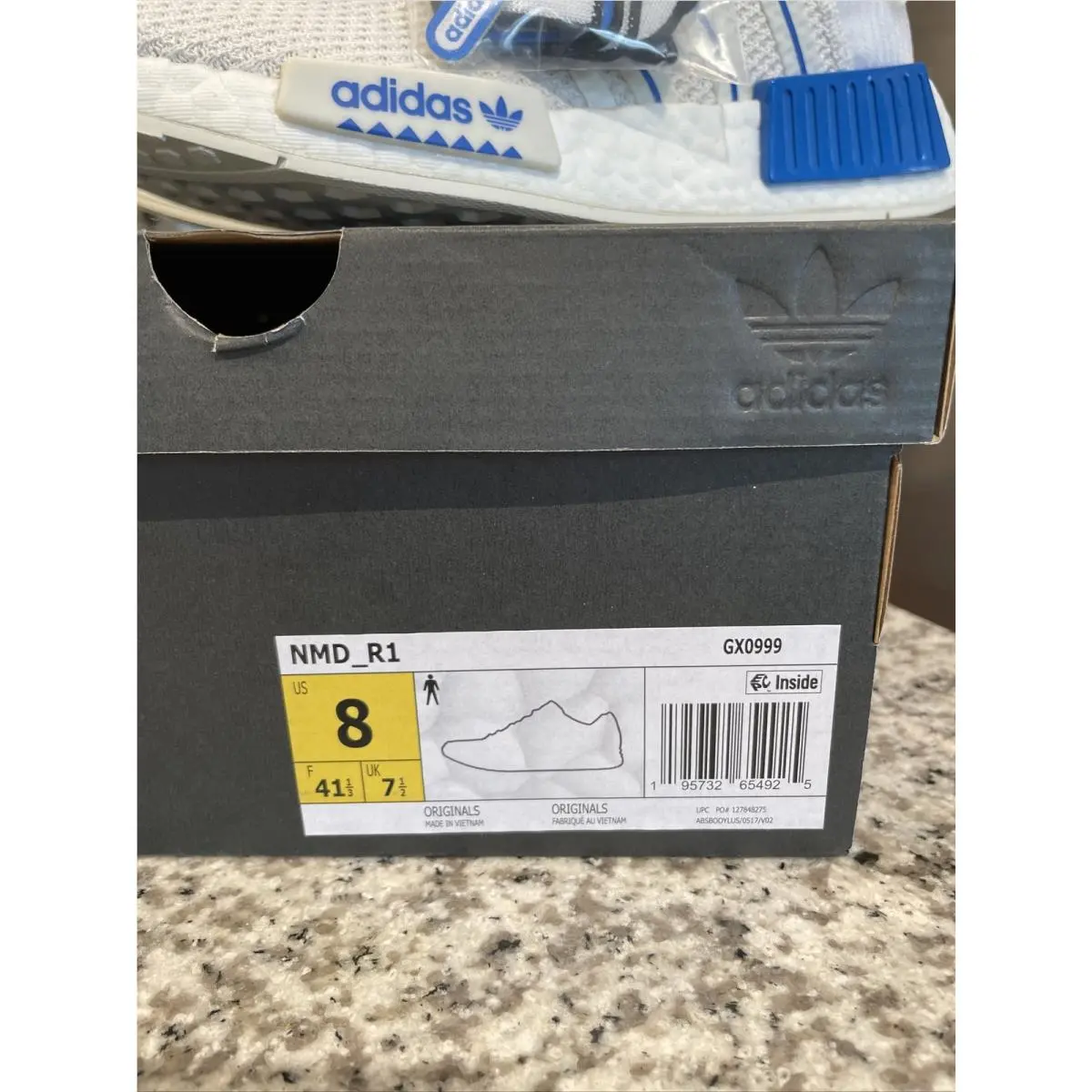 Adidas shoes - adidas NMD R1 - NMD - GX0999 - White / Blue Bird (UPC: 195732654987) 6