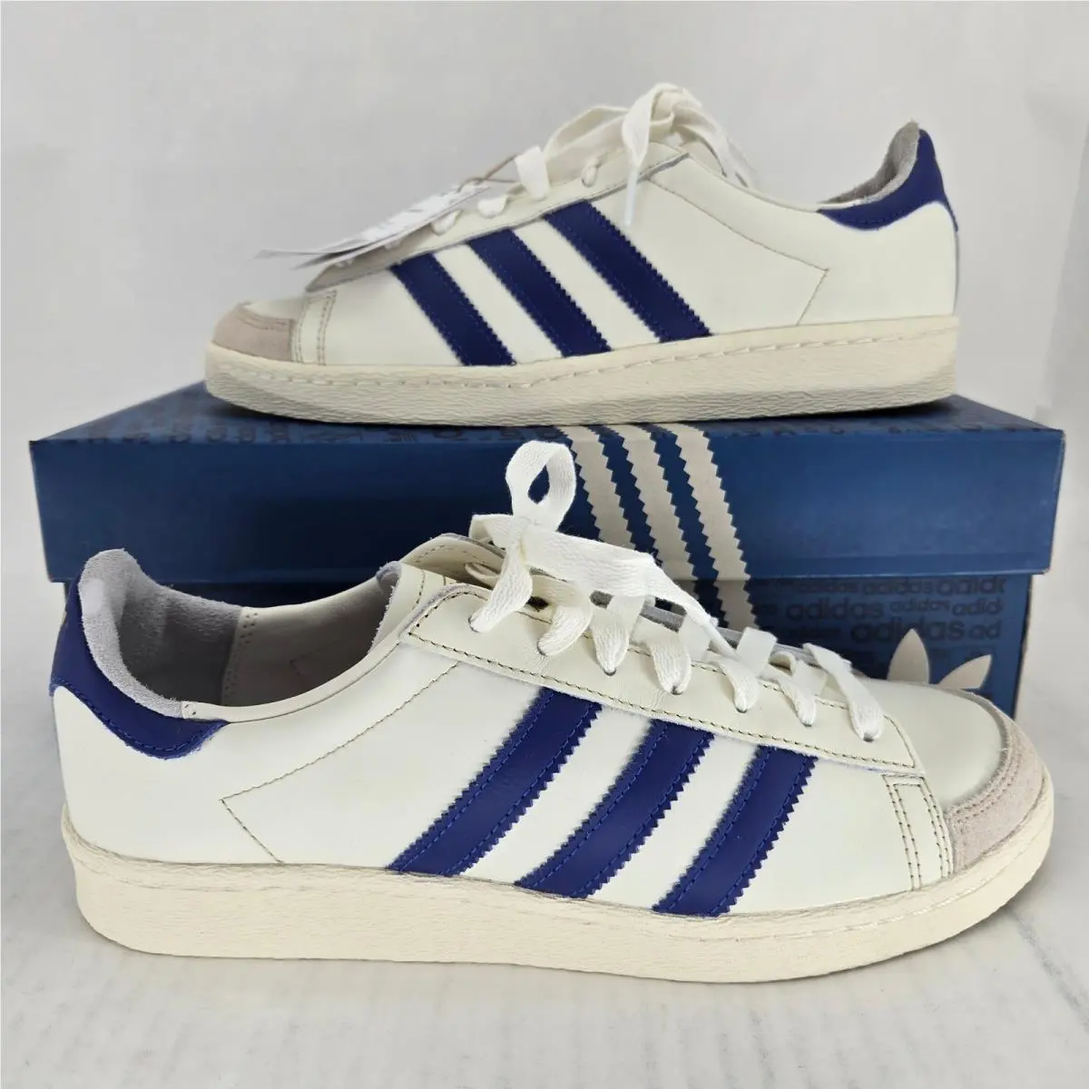 Adidas Jabbar Lo Off White Royal Blue Kareem Abdul-jabbar Shoes JI0150 Mens 7.5