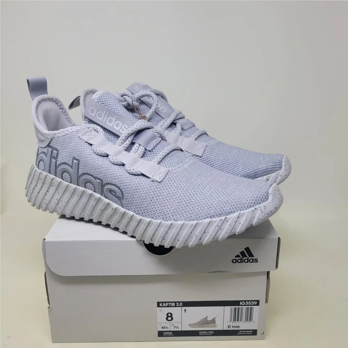Adidas Kaptir 3.0 Running Shoes Men`s Size 9 Grey IG3539