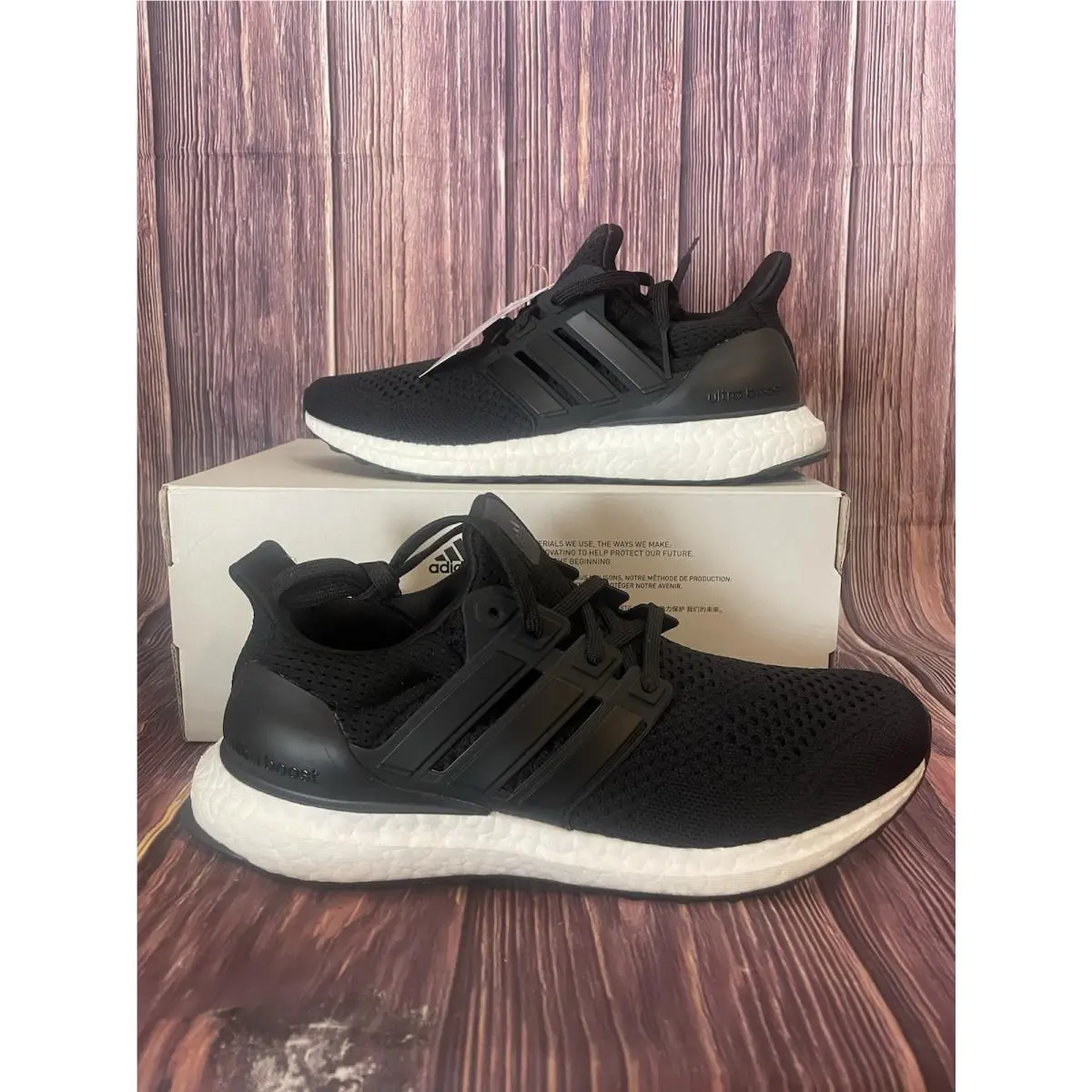 Adidas Ultraboost 1.0 Black/white Mens Size 7/Womens Size 8 HQ4201