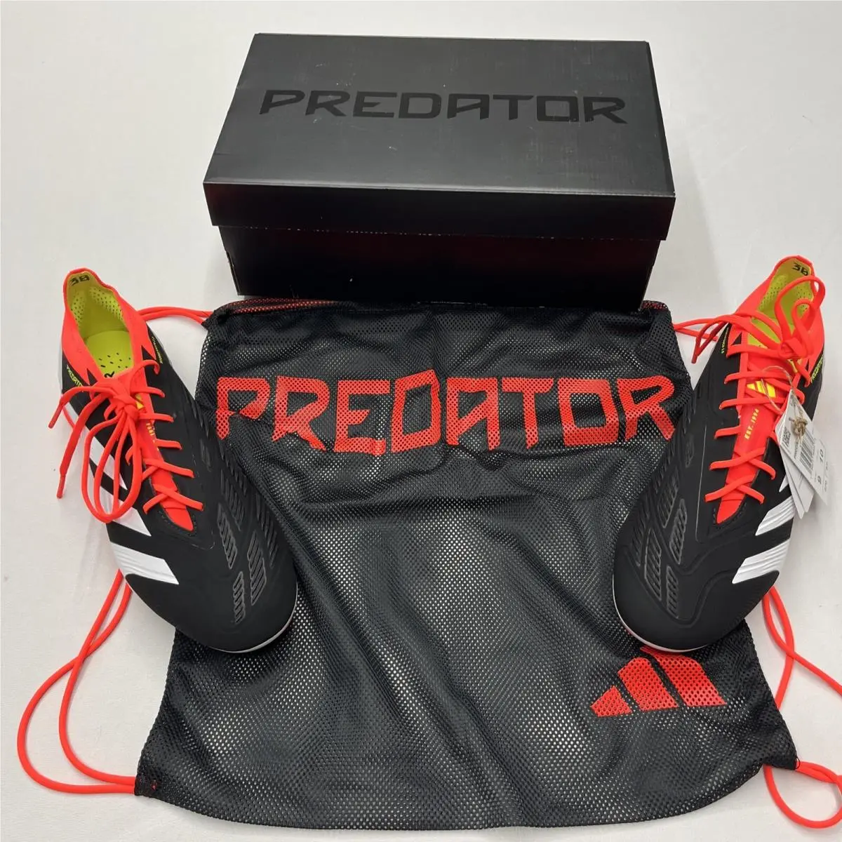 Adidas shoes - PREDATOR ELITE LOW FG - PREDATOR ELITE LOW - IE1802 - Core Black/Footwear White/Solar Red (UPC: 0196472968358) 7