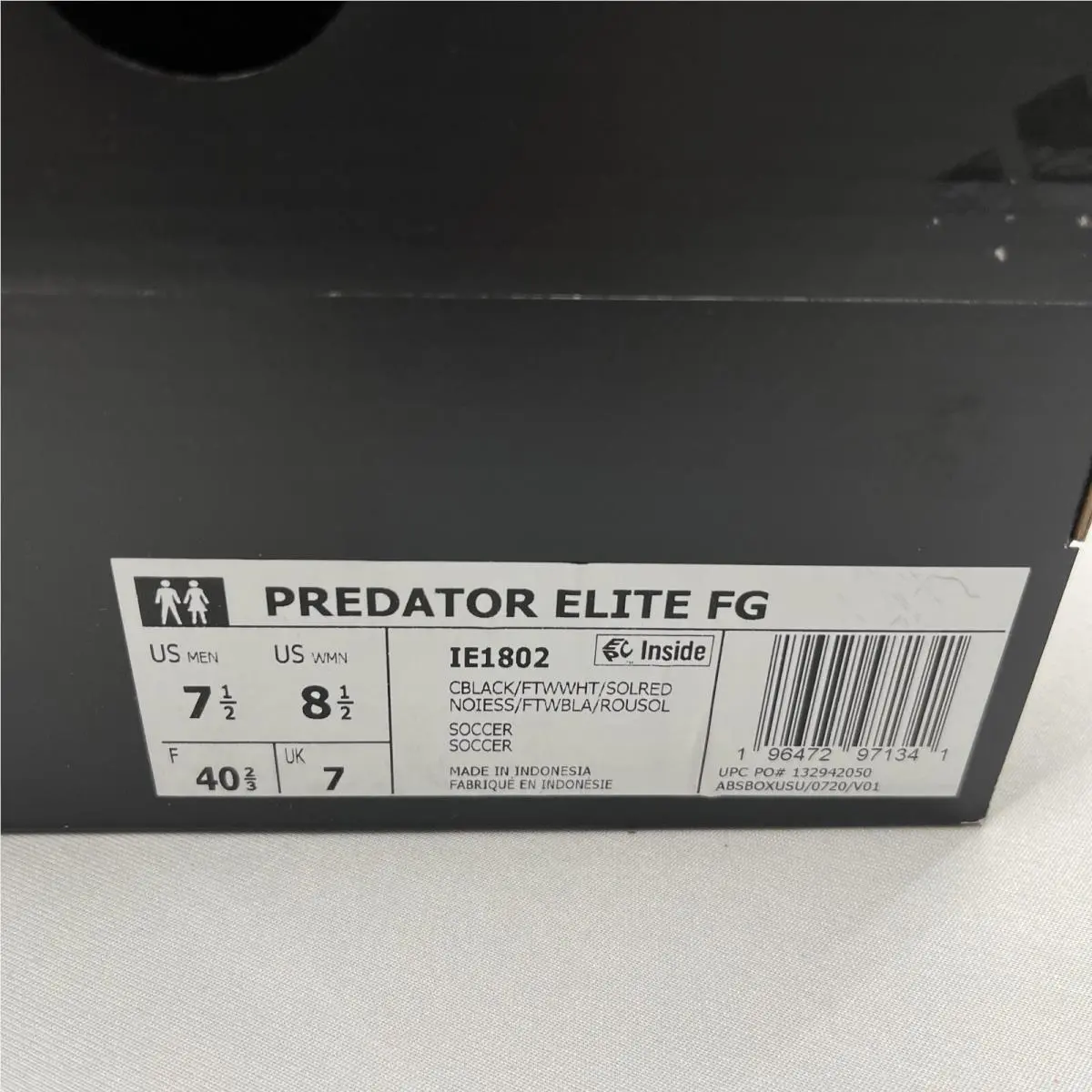 Adidas shoes - PREDATOR ELITE LOW FG - PREDATOR ELITE LOW - IE1802 - Core Black/Footwear White/Solar Red (UPC: 0196472968358) 9