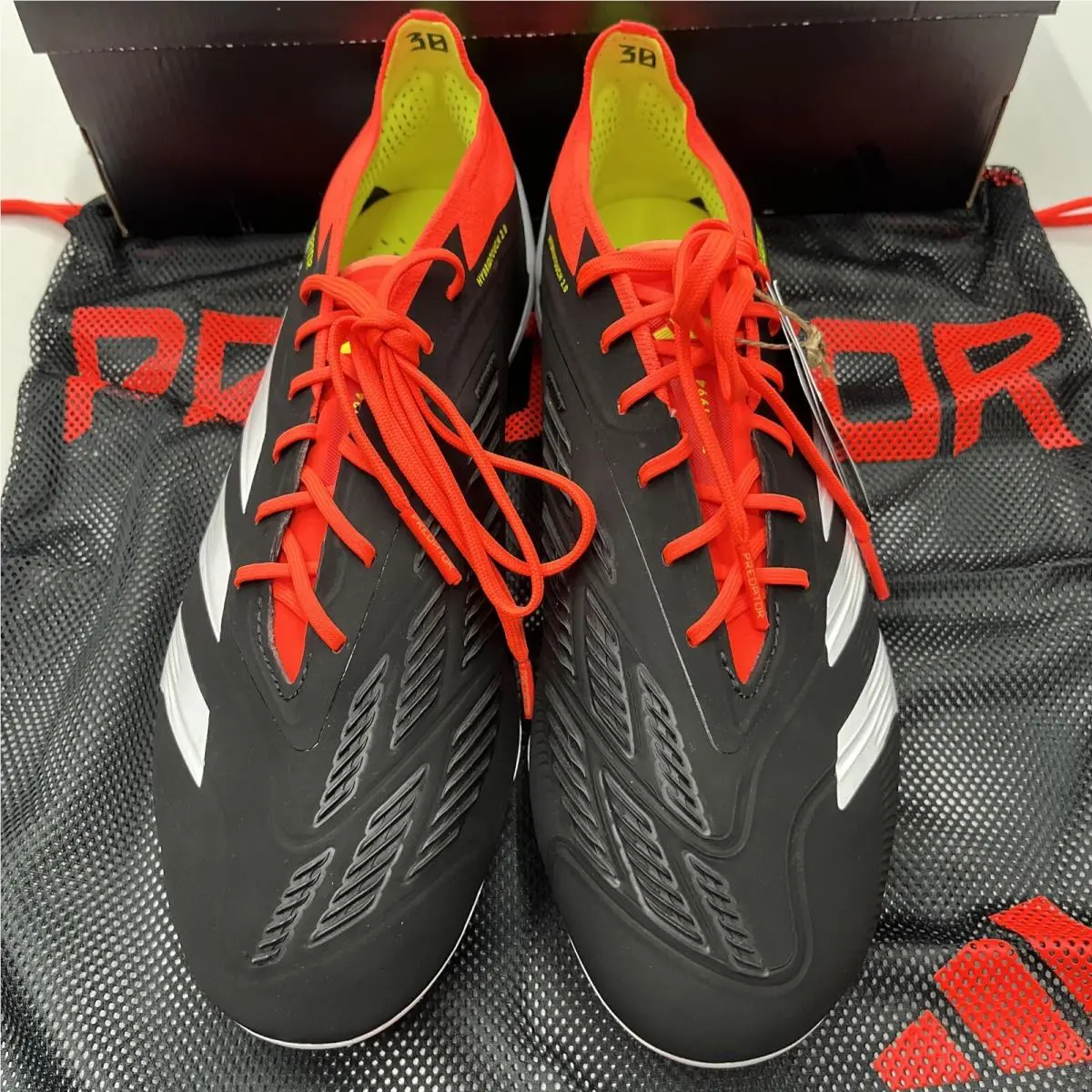 Adidas shoes - PREDATOR ELITE LOW FG - PREDATOR ELITE LOW - IE1802 - Core Black/Footwear White/Solar Red (UPC: 0196472968358) 3