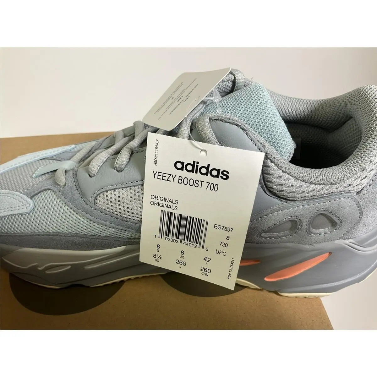 Adidas shoes - adidas Yeezy Boost 700 V1 - EG7597 - Gray 4