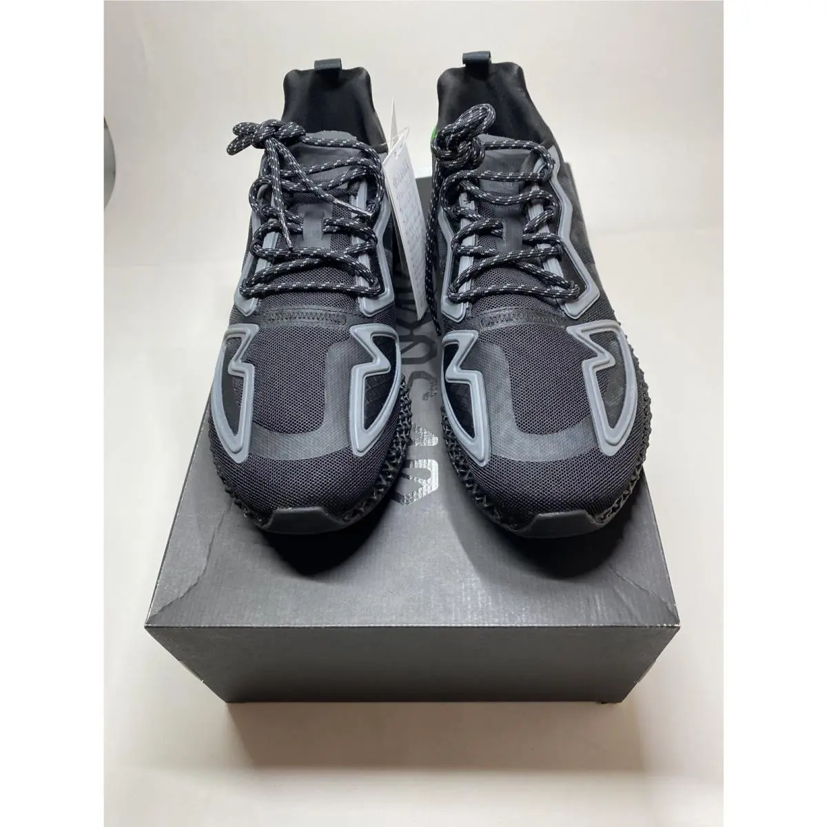 Adidas Mens 9.5 ZX 2K 4D Triple Core Black Athletic Gym Daily Sneakers FZ3561