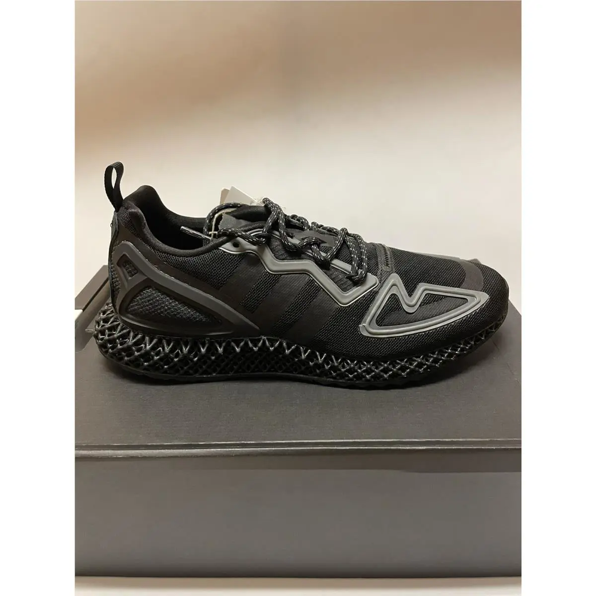 Adidas Men`s ZX 2K 4D Triple Black FZ3561 Size 7.5 US