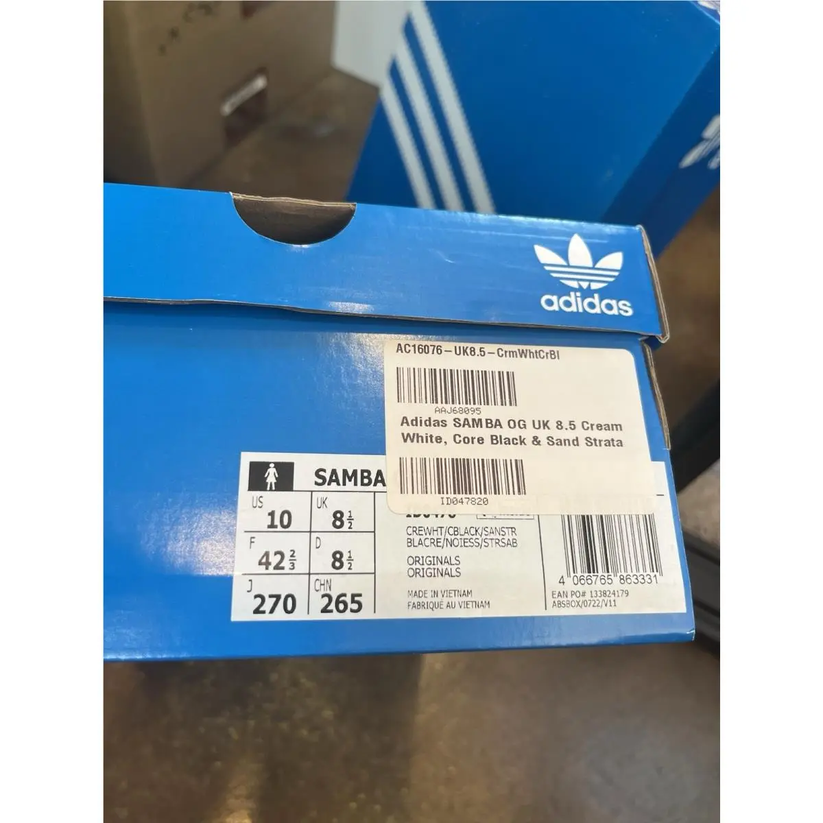 Adidas shoes - adidas Samba - Samba - ID0478 - CREAM WHITE/CORE BLACK/SAND STRATA 6