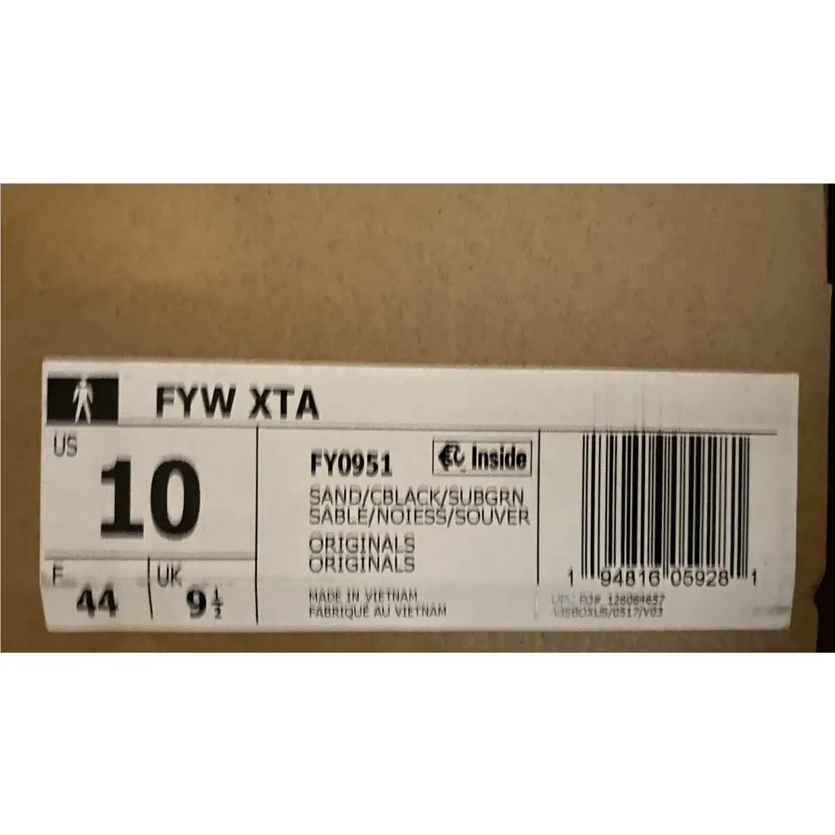 Adidas shoes - FYW XTA - FYW XTA - FY0951 - Sand/Black/Sub Green 10