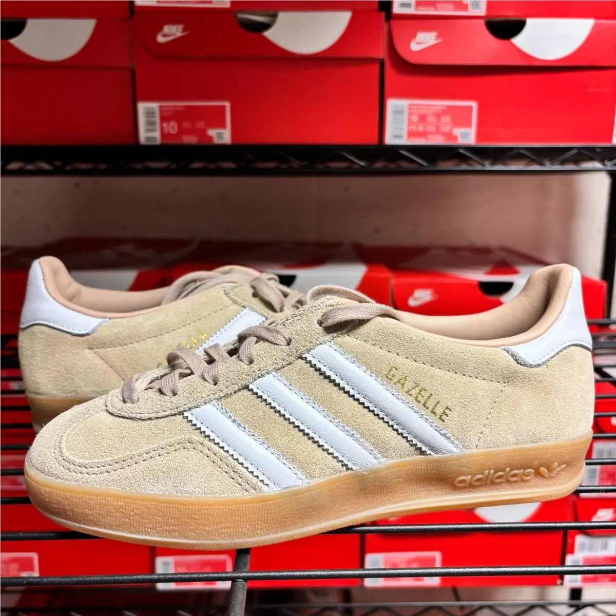 Adidas Gazelle Indoor Size 5 Women Magic Beige Casual Suede Sneakers IH5482