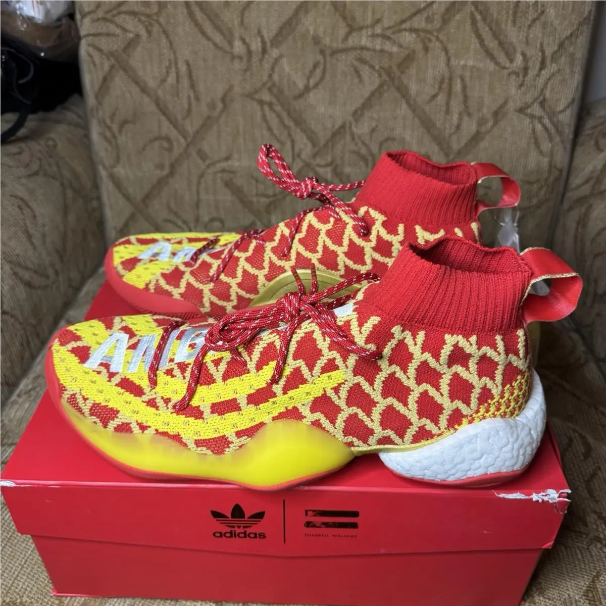 Pharrell x Crazy Byw Chinese Year Sneakers Men`s 10.5 Ambition EE8688 by Adidas