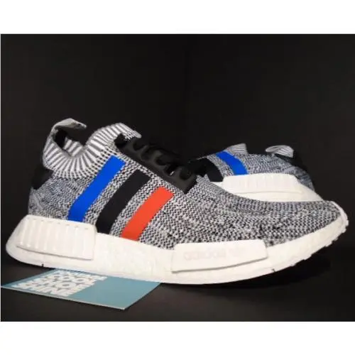 Adidas Nmd R1 PK Primeknit Tri Color White Black Red Blue Oreo BB2888 Boost 8.5