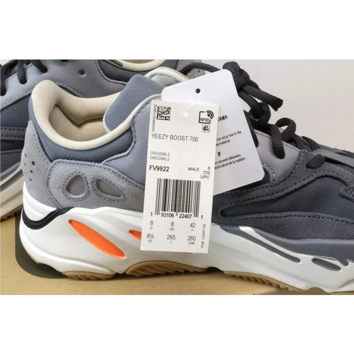 Adidas shoes - adidas Yeezy Boost 700 - Yeezy Boost - FV9922 - Gray (UPC: 0193106224071) 13