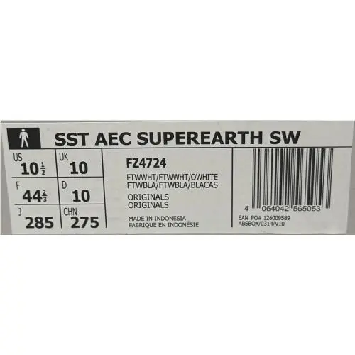 Adidas shoes - Sean Wotherspoon X Super Earth - FZ4724 - White, Manufacturer: Cloud White/Cloud White/Off White 10