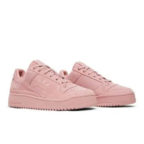 Adidas Forum Bold Low Suede Lace-up Trainer Sneaker Women Shoes Pink Size 10