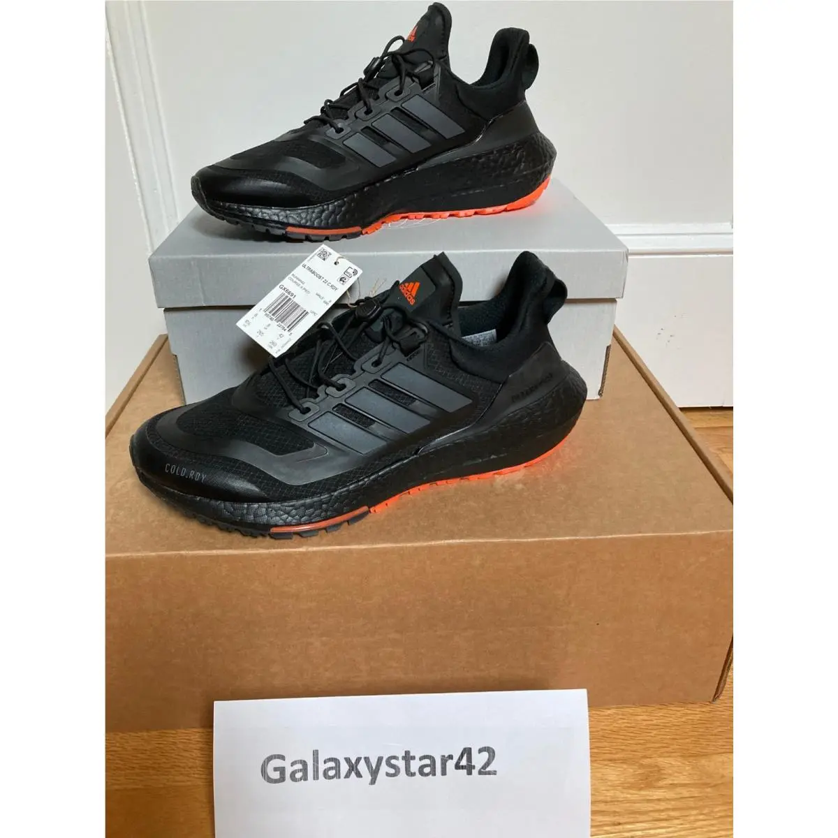 Adidas Ultraboost 22 Cold.rdy 2.0 US 8.5 Men Black/impact Orange - Rare Size