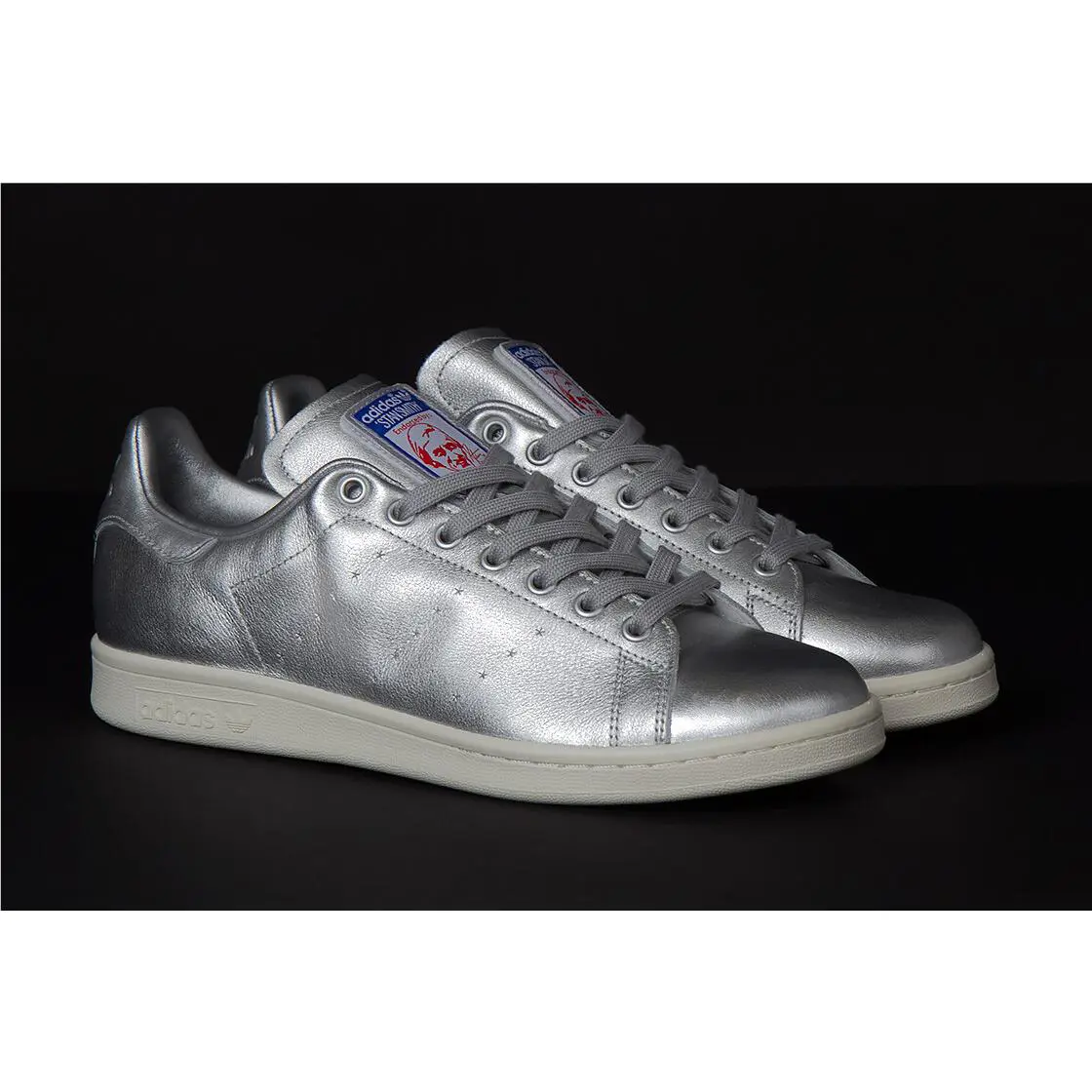Adidas shoes - Stan Smith - Stan Smith - S75508 - Silver Metallic/Off White 2