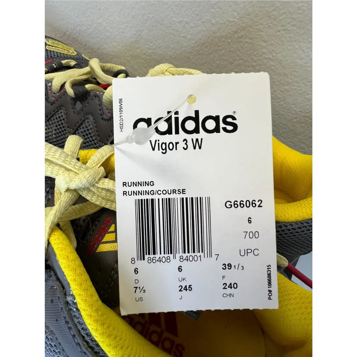 Adidas shoes - Vigor 3 W - Vigor - G66062 - Gray 5
