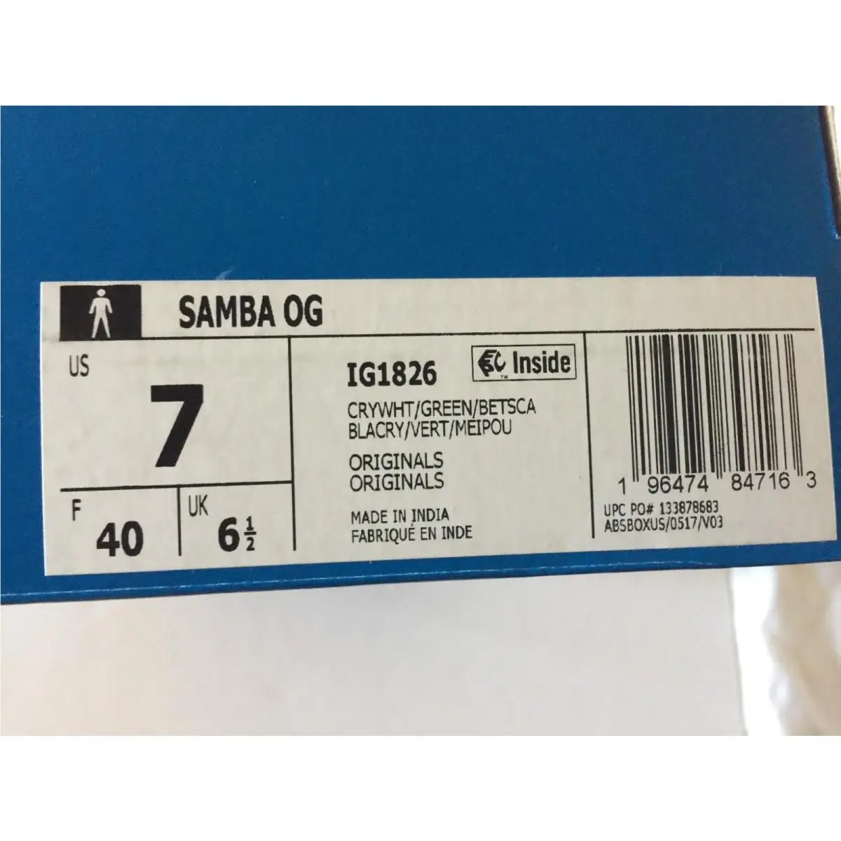 Adidas shoes - adidas Samba - Samba - IG1826 - Crystal White Green Scarlet (UPC: 196474844605) 9