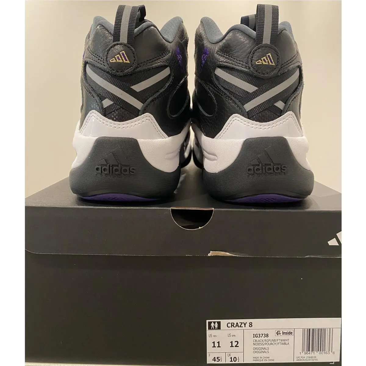 Adidas shoes - adidas Crazy 8 - Crazy - Black (UPC: 0196471001636) 4