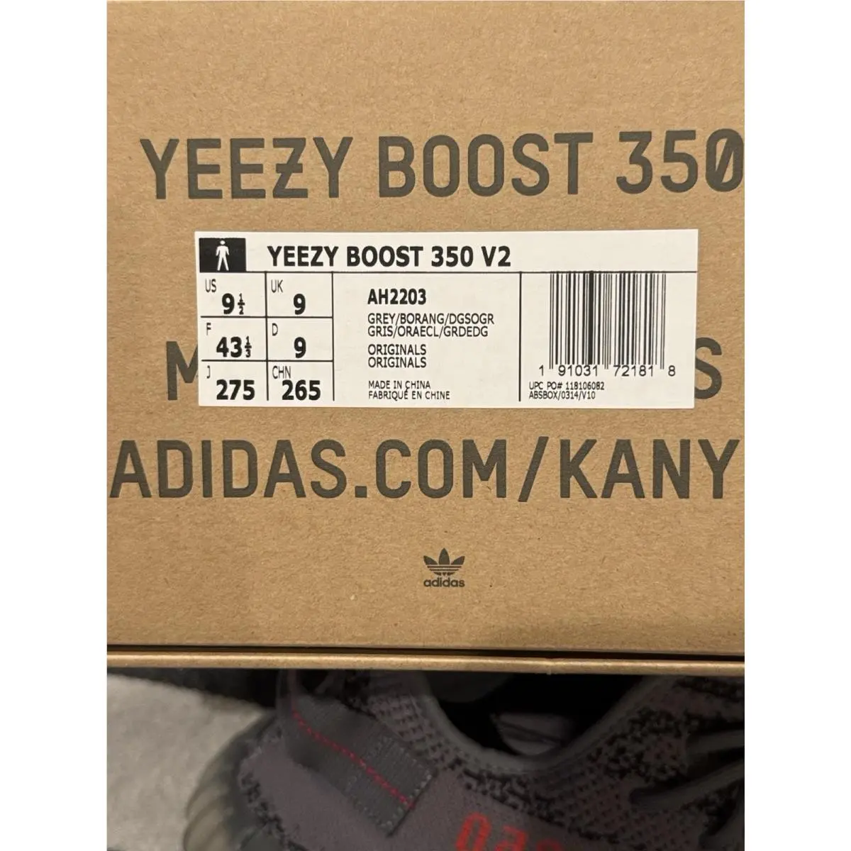 Adidas shoes - adidas Yeezy Boost 350 V2 - AH2203 - Gray 0