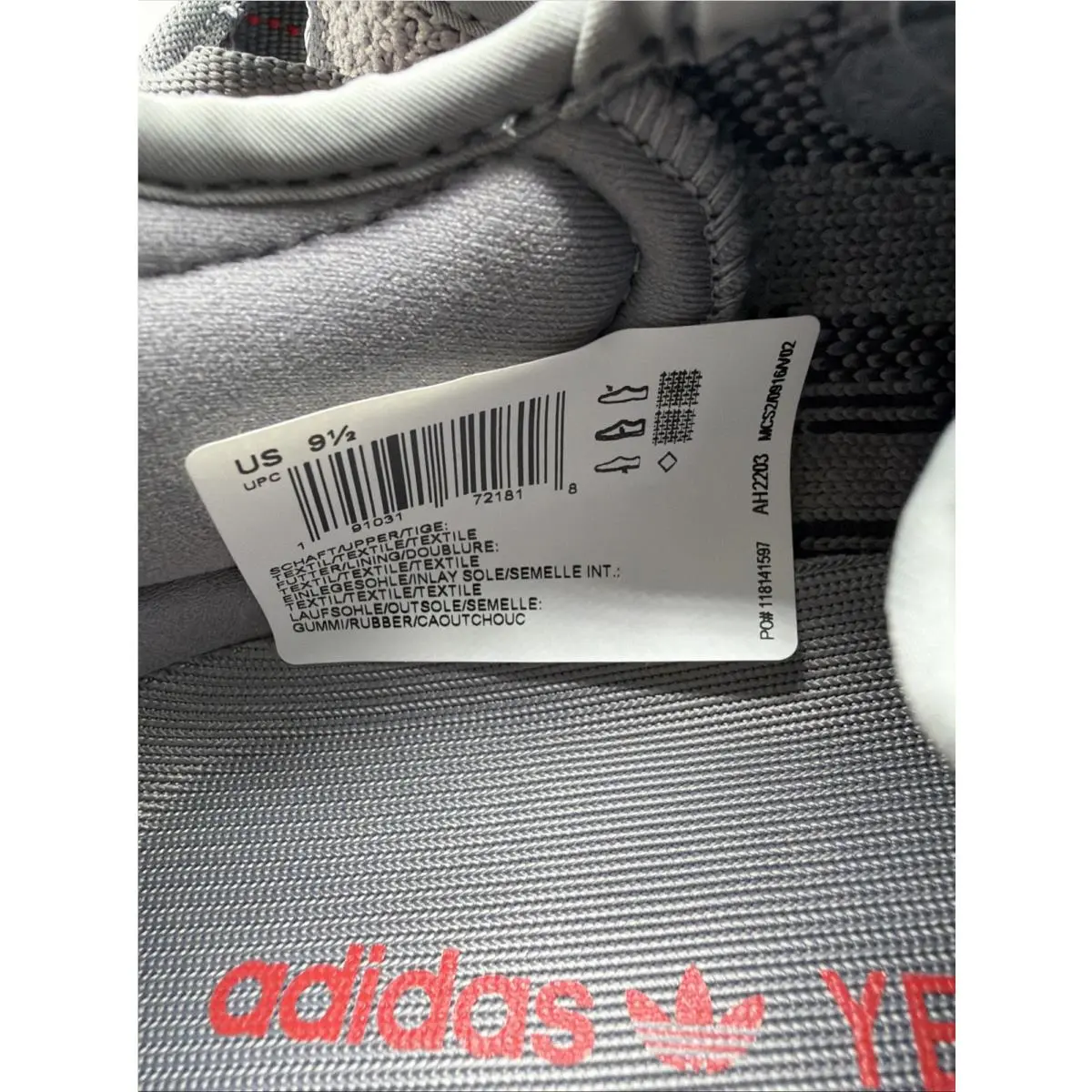 Adidas shoes - adidas Yeezy Boost 350 V2 - AH2203 - Gray (UPC: 0191031721818) 3