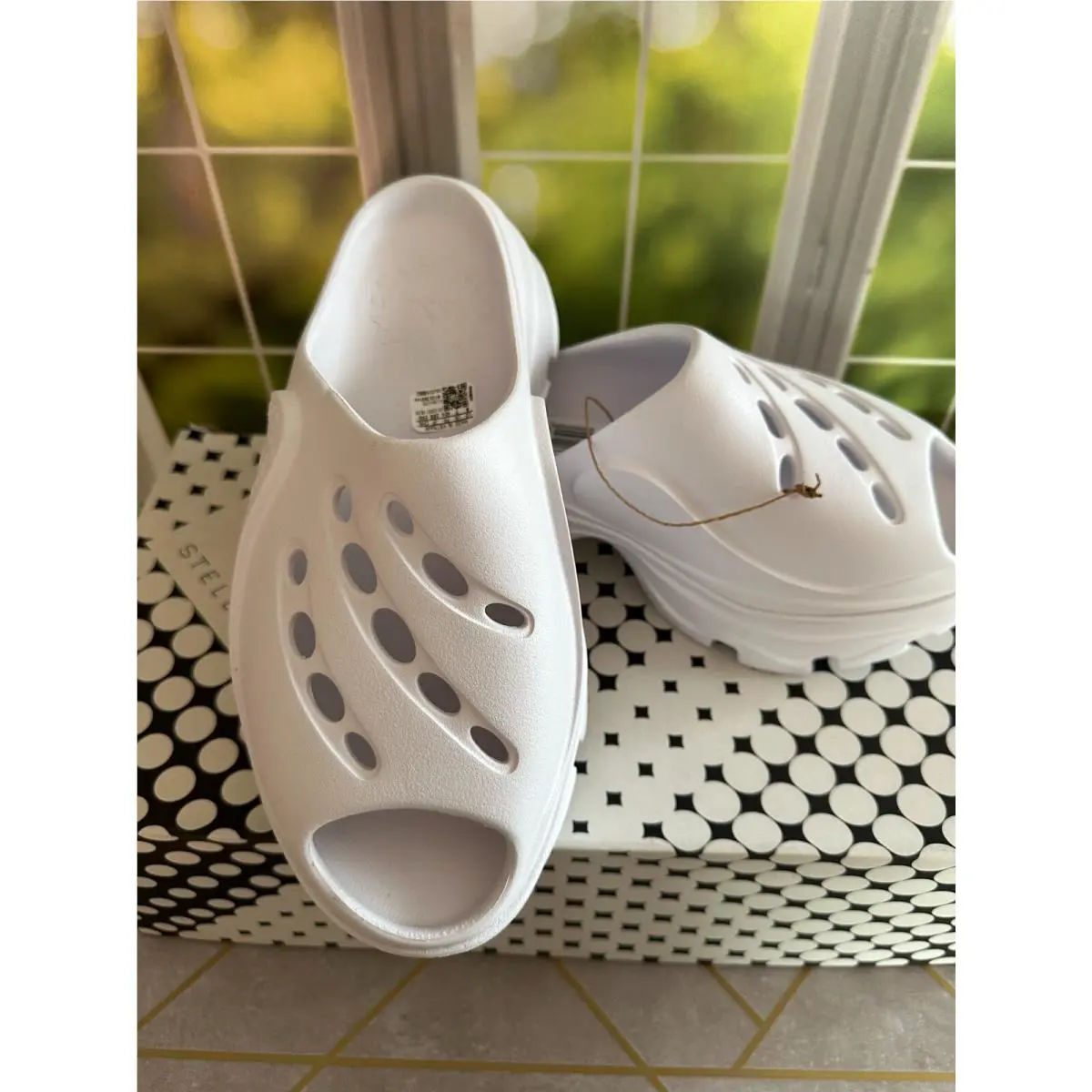 Adidas x Stella Mccartney Clog Sandal Triple White GW4365 Size 7 Womens