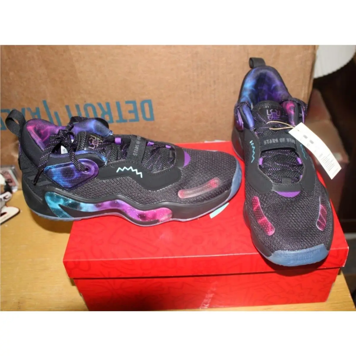Adidas D.o.n. Issue 3 Stars OF Utah GZ5526 Mens Size 10 Womens Size 11 Black