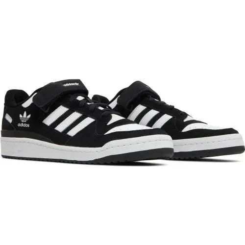Adidas Forum Low Trainers Lace-up Basketball Men Shoes Black/white Size 12