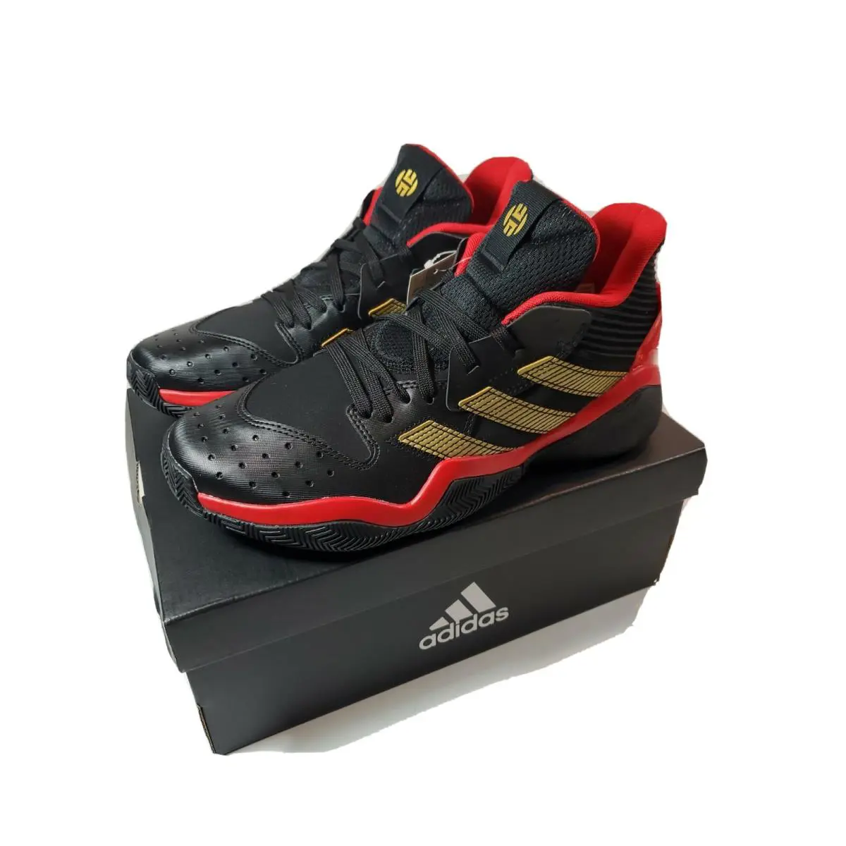 Adidas Harden Stepback Men Basketball Shoes Sneakers Kicks Red Gold Size 7