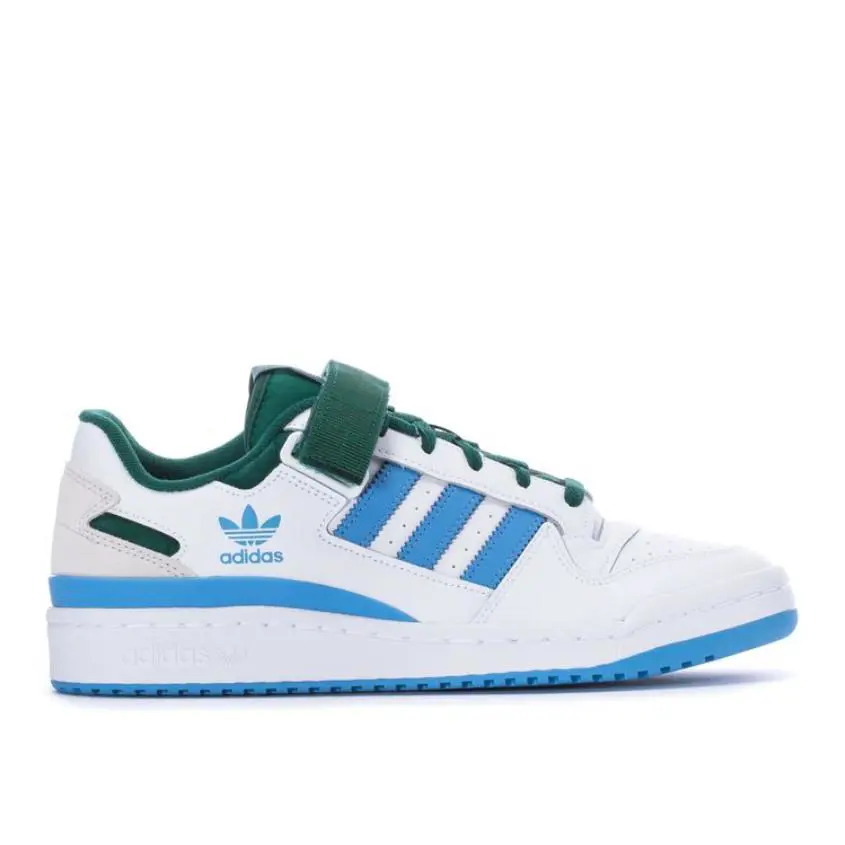 Adidas shoes - White/Dark Green/Light Blue - FY6816 2
