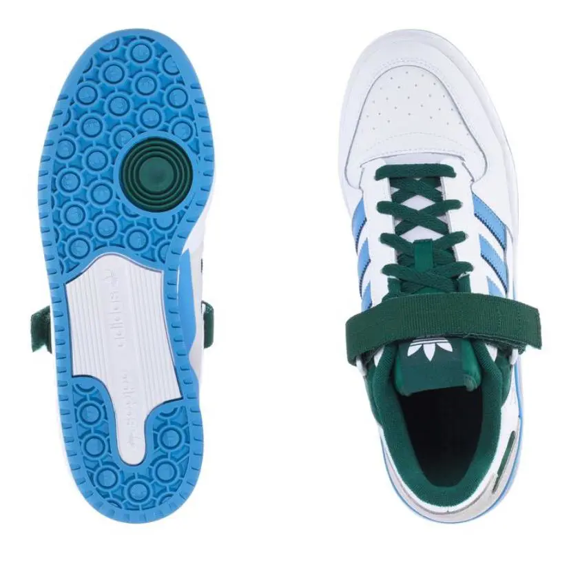 Adidas shoes - White/Dark Green/Light Blue - FY6816 4