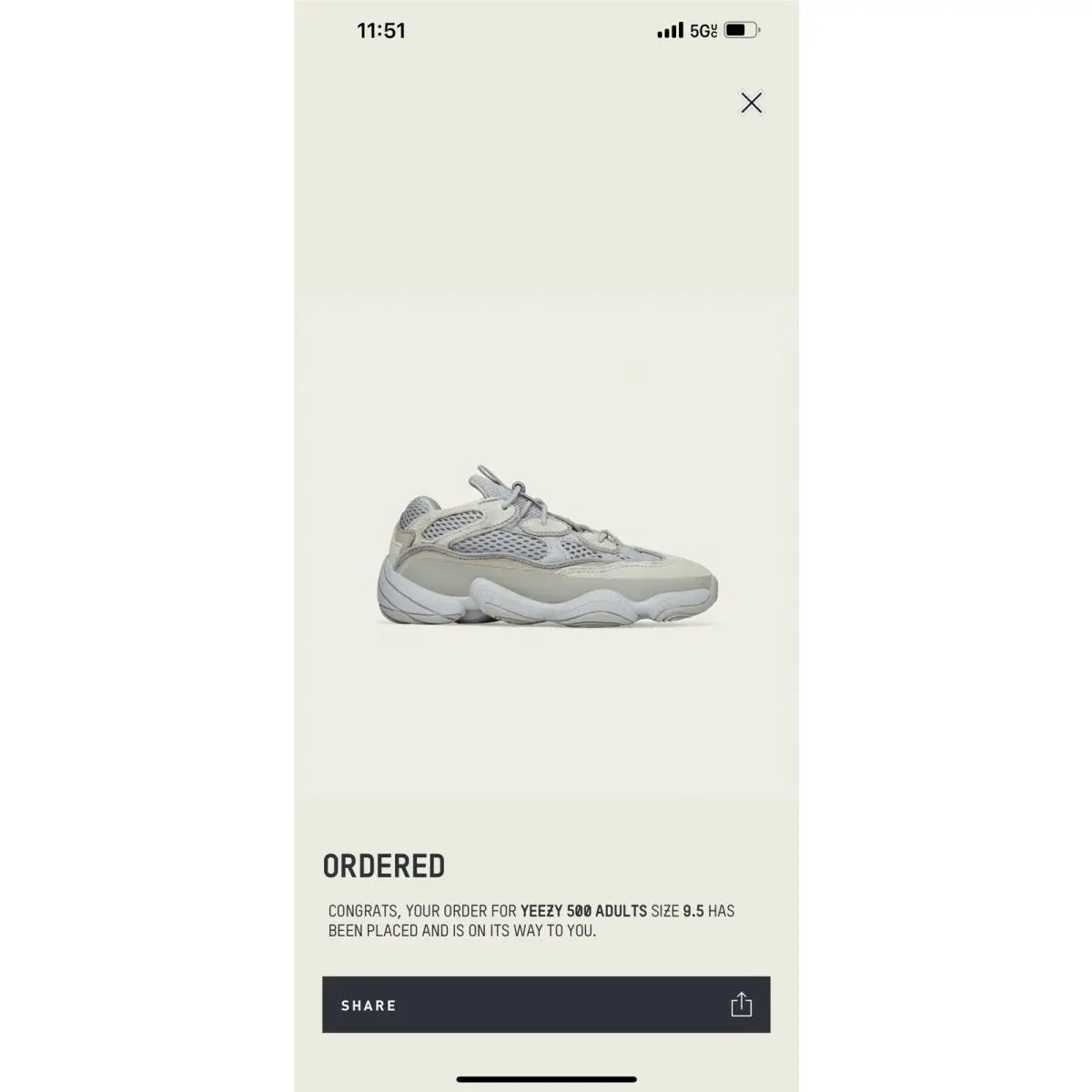 Adidas shoes - Adidas Yzy 500 - Yzy - Gray 4