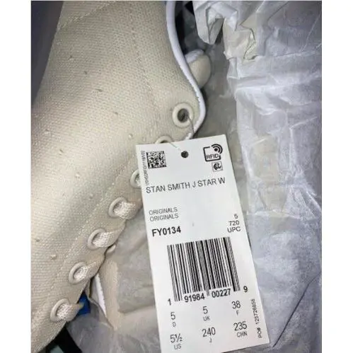 Adidas shoes - adidas Stan Smith - Stan Smith - Chalk White / Cloud White / Bright Blue (UPC: 191984002200) 5