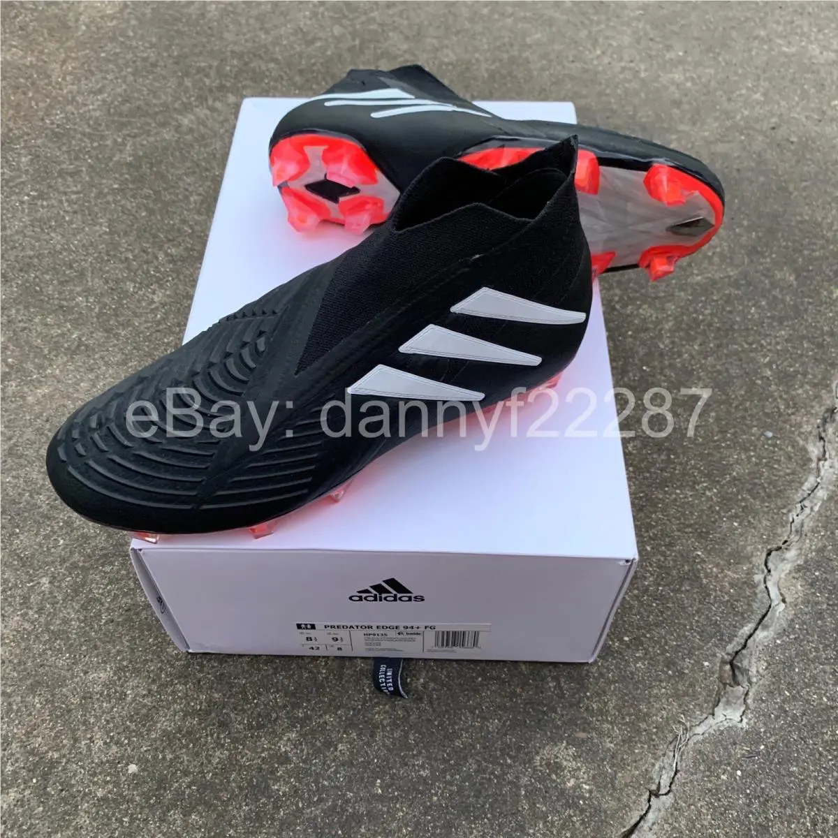 Adidas Predator Edge 94+ FG HP9135 Black Soccer Cleats Boots Botines US 8.5