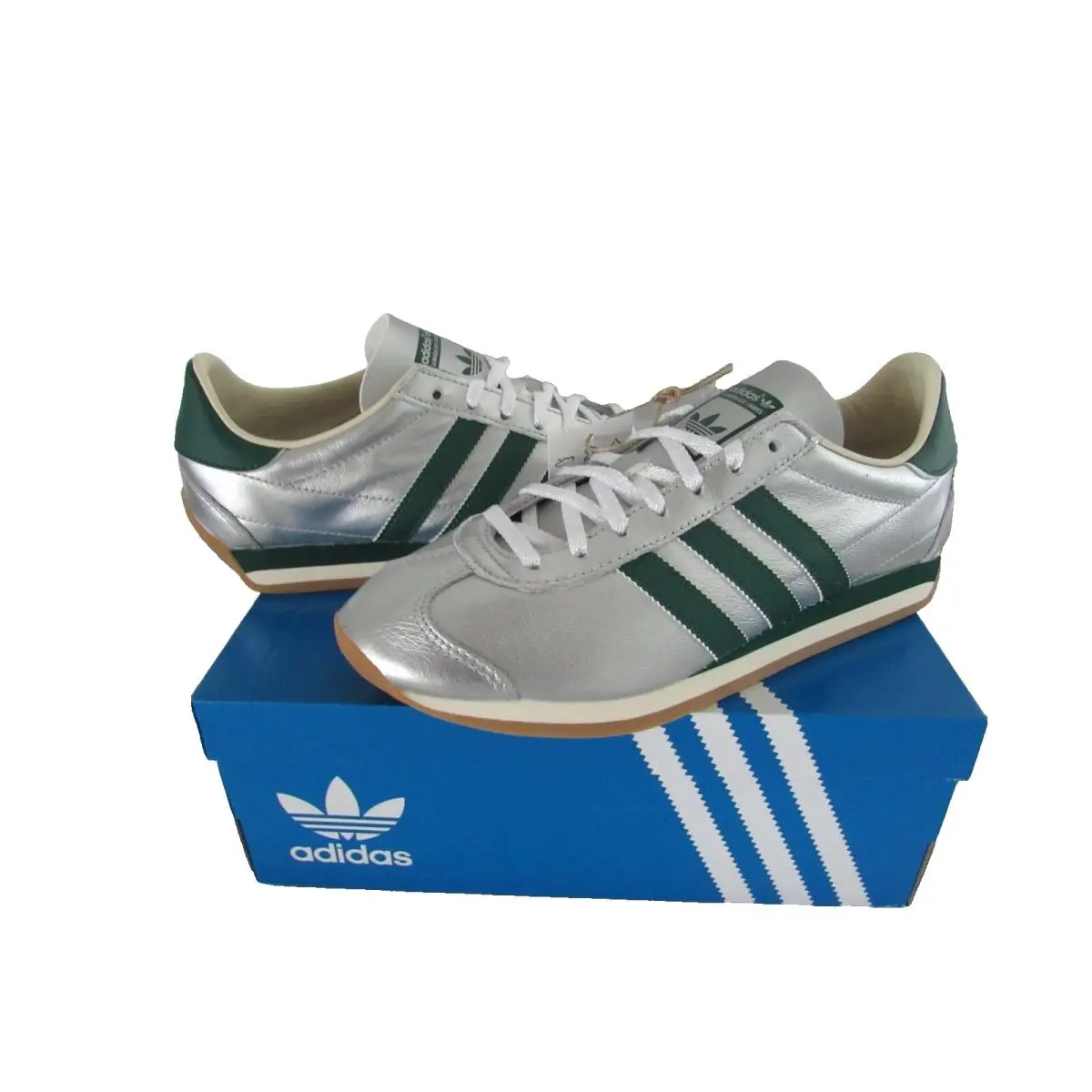 Women`s Country OG `silver Metallic Collegiate Green` Shoes IE8412 SZ 6.5 by Adidas