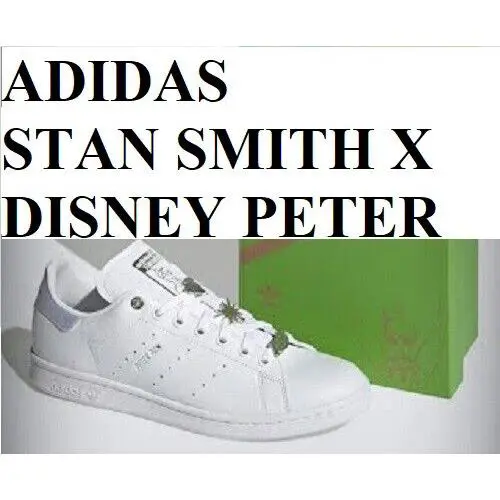 Adidas Stan Smith X Disney Peter Pan Tinkerbell Men Shoes White Size 11