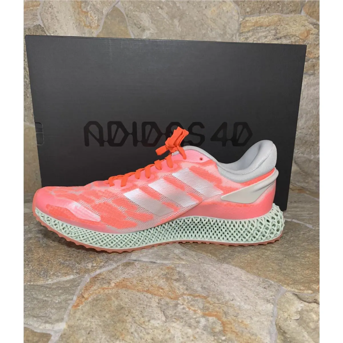 Adidas Shoes 4D Run 1.0 Running Sz. 9.5 Coral Pink/mint FW6838