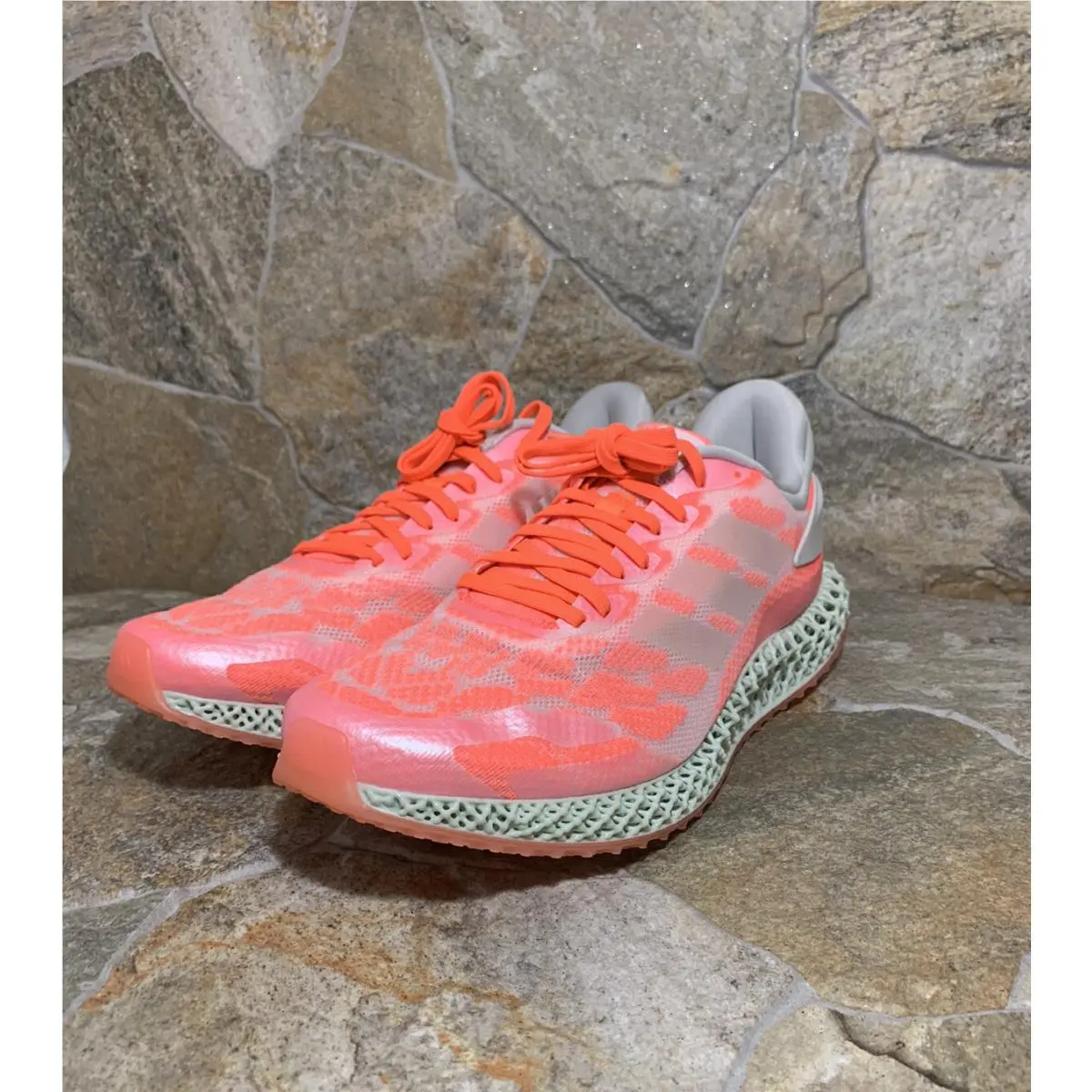 Adidas shoes - adidas 4D Runner - Runner - FW6838 - Pink, Manufacturer: Footwear White/Footwear White/Signal Coral (UPC: 0191532834604) 5