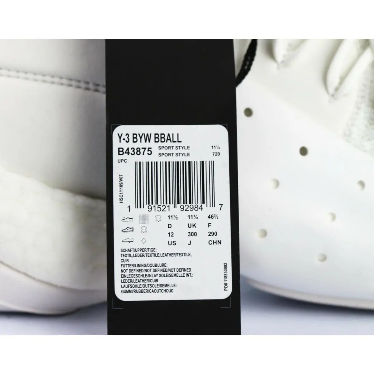 Adidas shoes - adidas Y-3 Yohji - Yohji - B43875 - White (UPC: 191521929847) 6