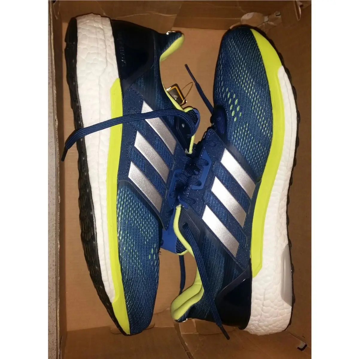Adidas shoes - adidas Supernova Glide Boost - Supernova Glide Boost - Navy Blue Lime Yellow (UPC: 889766520379) 1