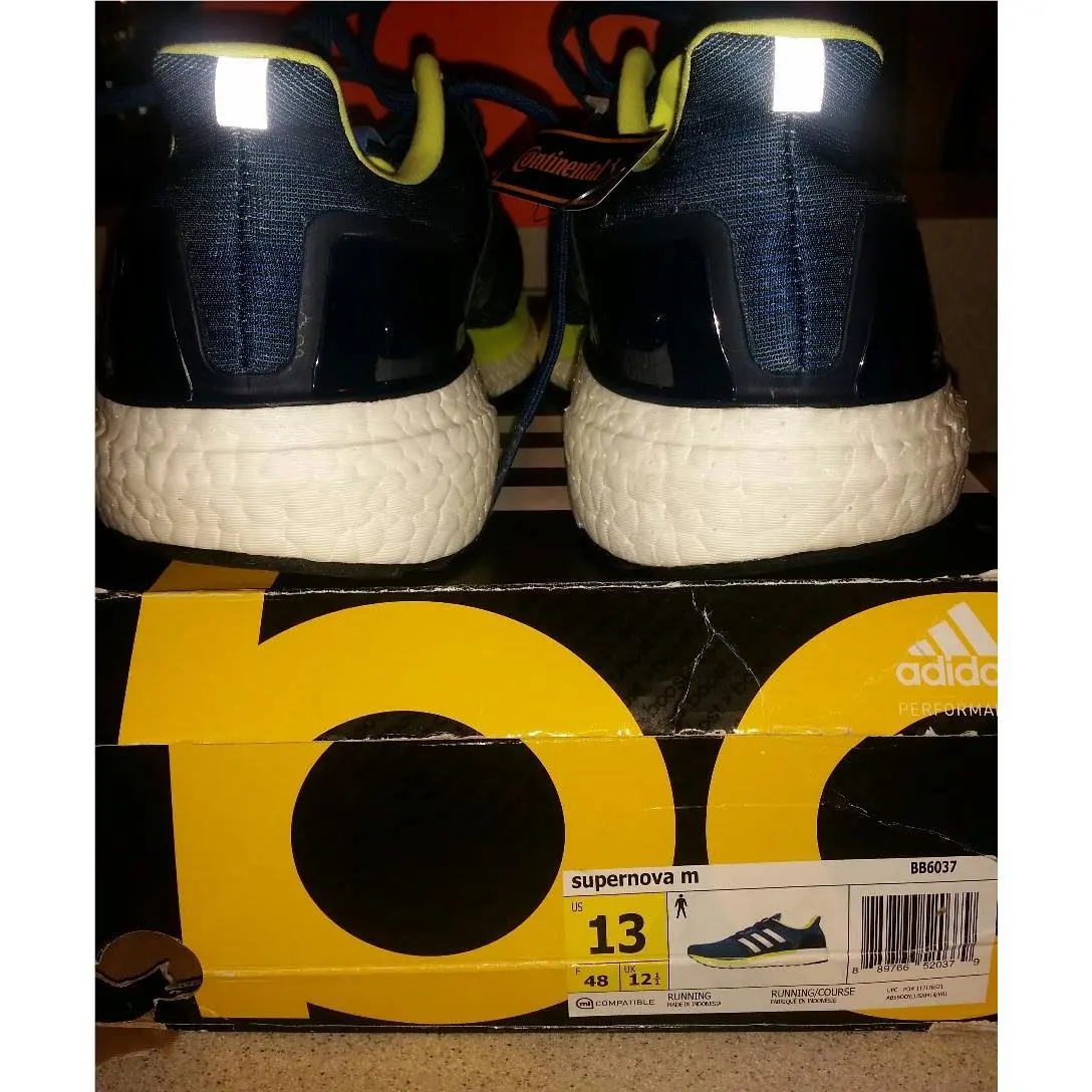 Adidas shoes - adidas Supernova Glide Boost - Supernova Glide Boost - Navy Blue Lime Yellow (UPC: 889766520379) 5